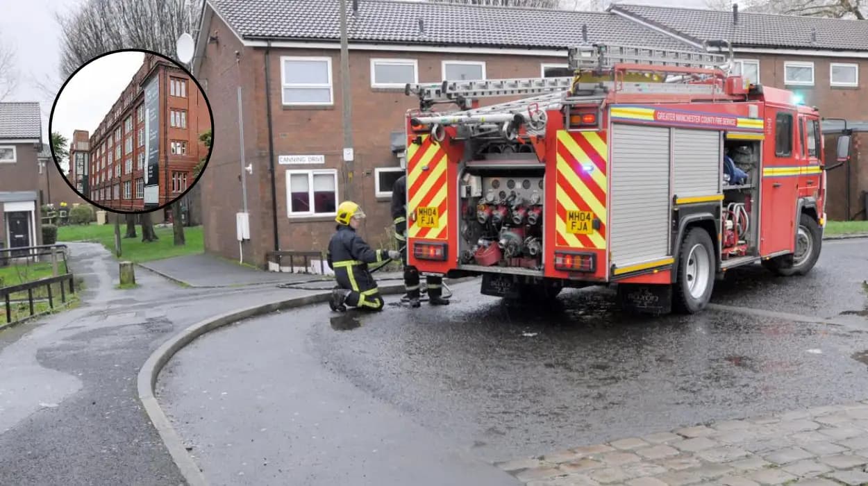 Astley Bridge Shed Fire Spreads to Houses, Fire Crews Respond