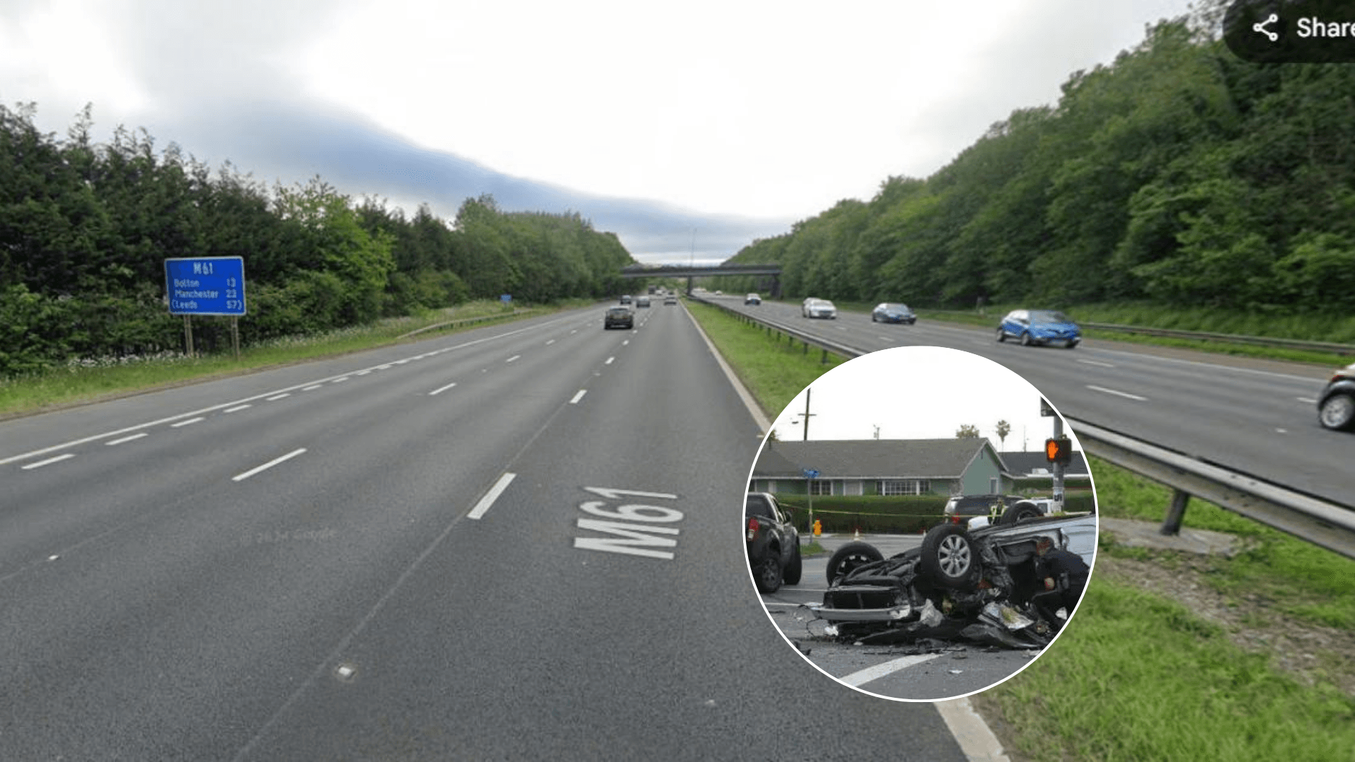 M61 Bolton Crash Causes Traffic Hold and Delays Today