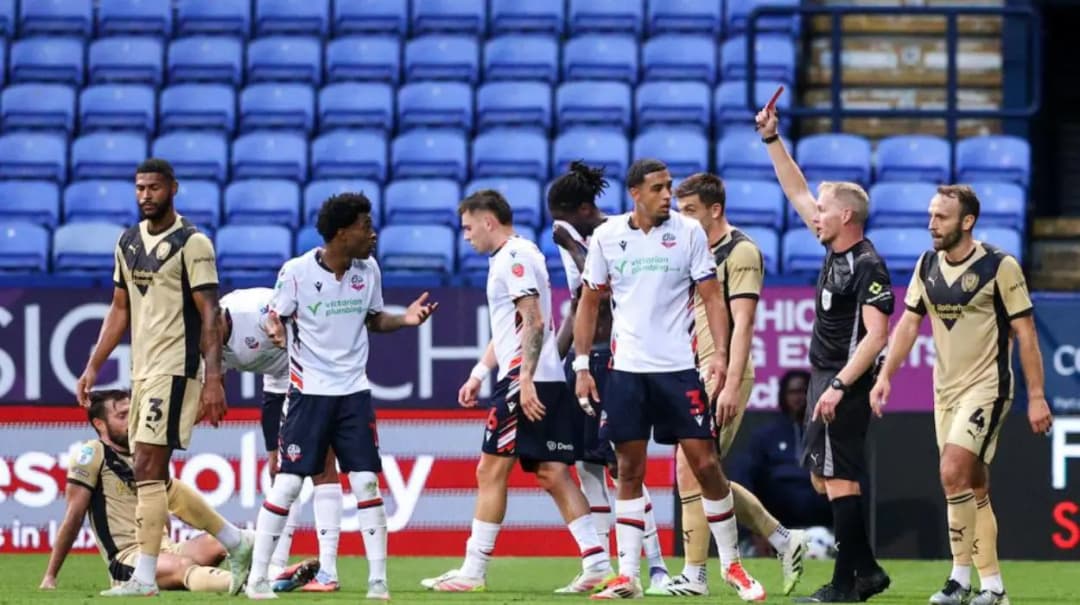 Bolton Wanderers boss reacts to Thierry Gale red card vs Rotherham