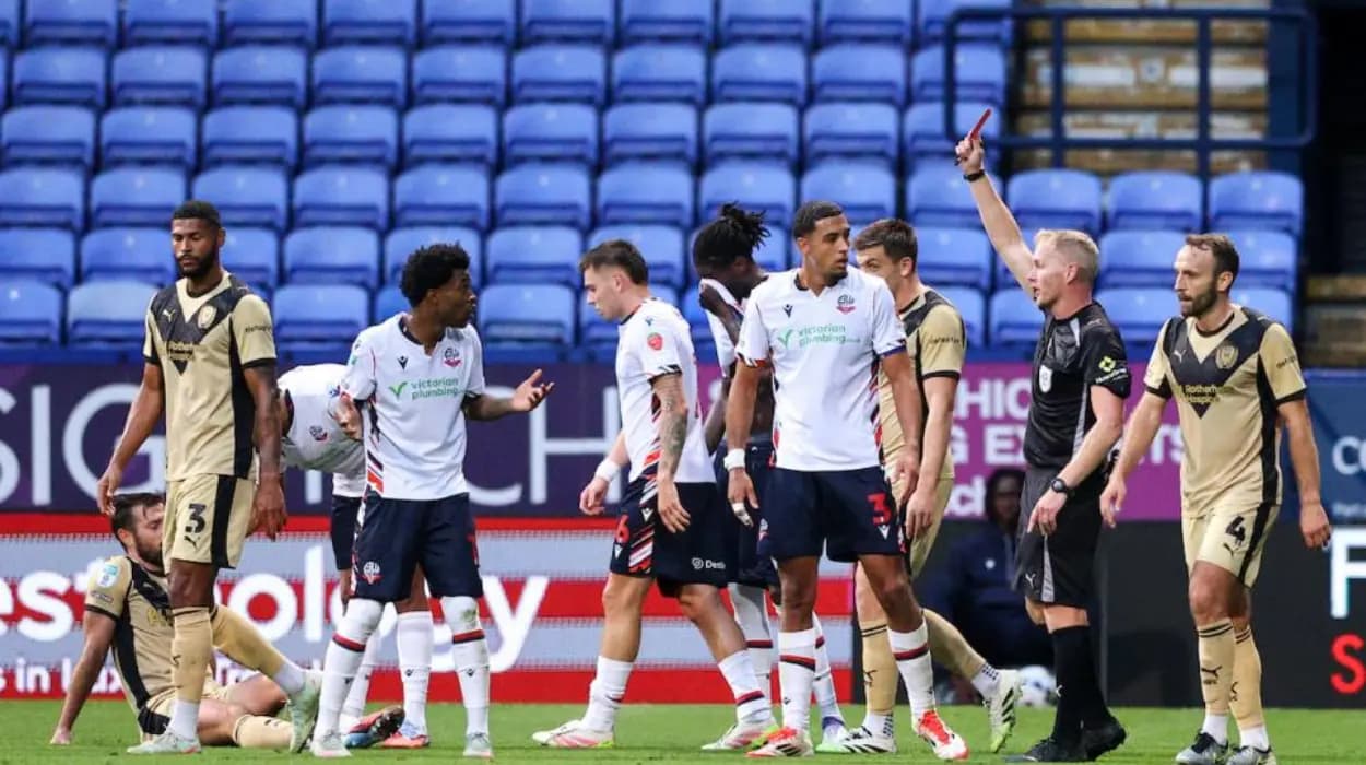 Bolton Wanderers boss reacts to Thierry Gale red card vs Rotherham