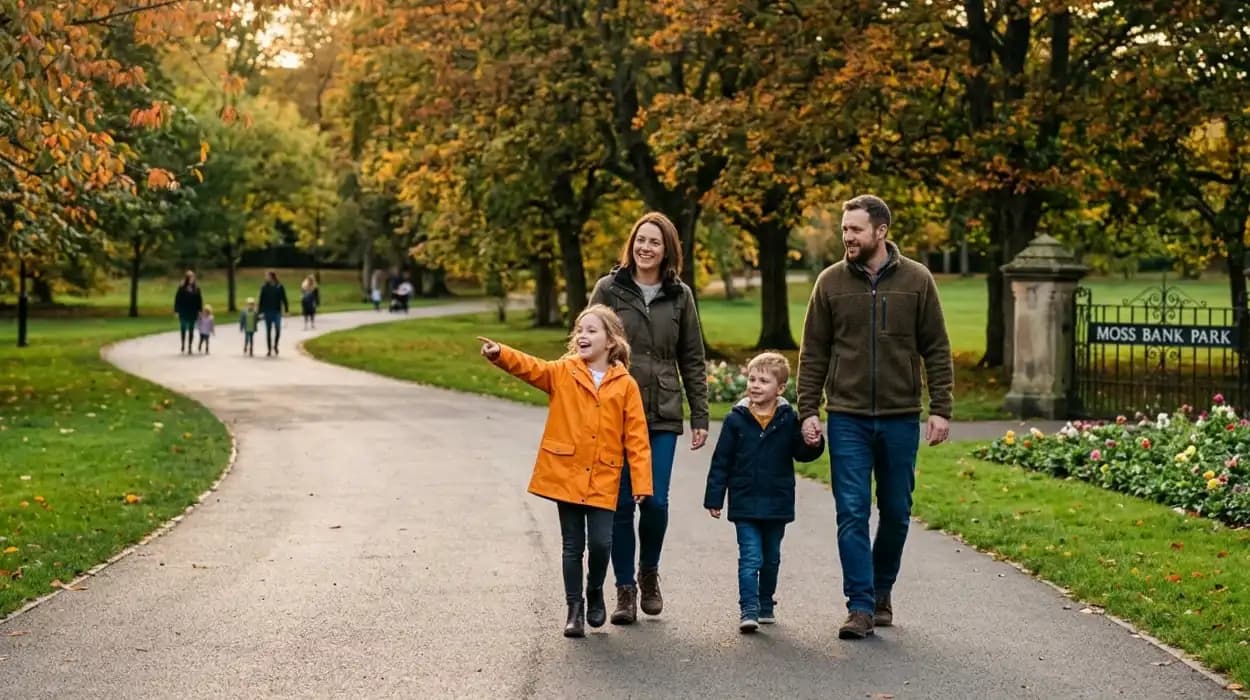 Best Family Walks in Moss Bank Park and Queens Park, Bolton