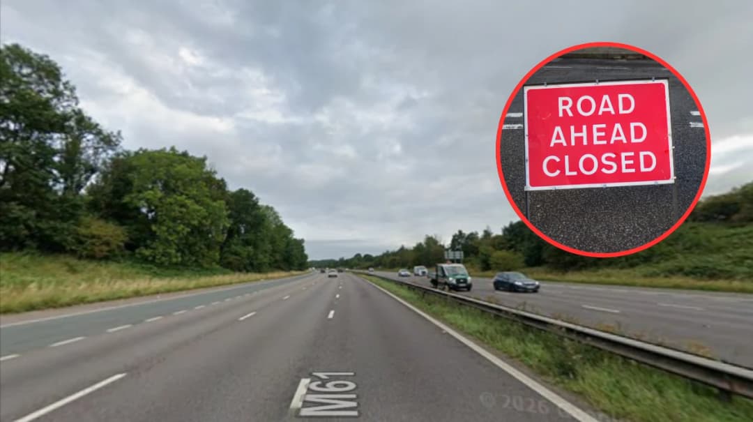 M61 Northbound Blocked Westhoughton-Horwich RTC, Westhoughton 2026