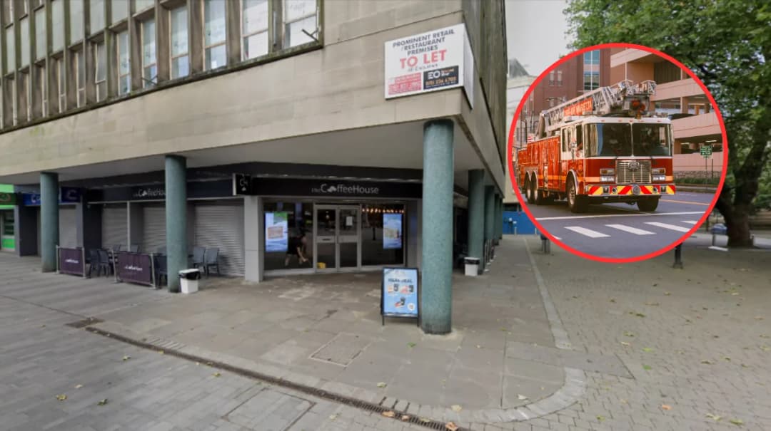 Fire Crews Cordon Off Coffee House in Bolton Town Centre, 2026