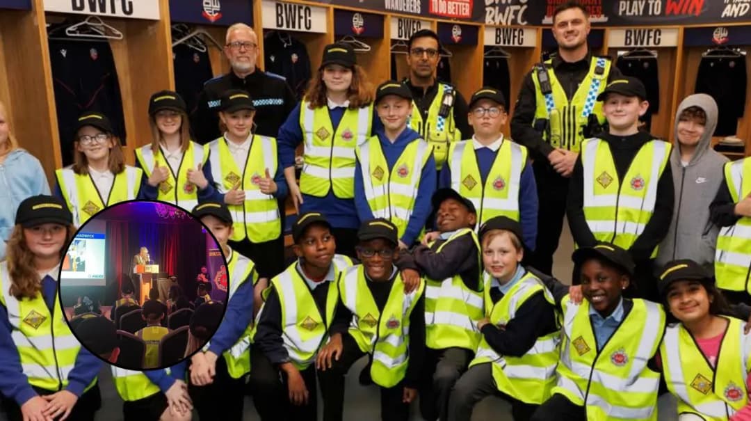 Bolton Mini Police 2024 Recruits Meet Mayor Chadwick & GMP