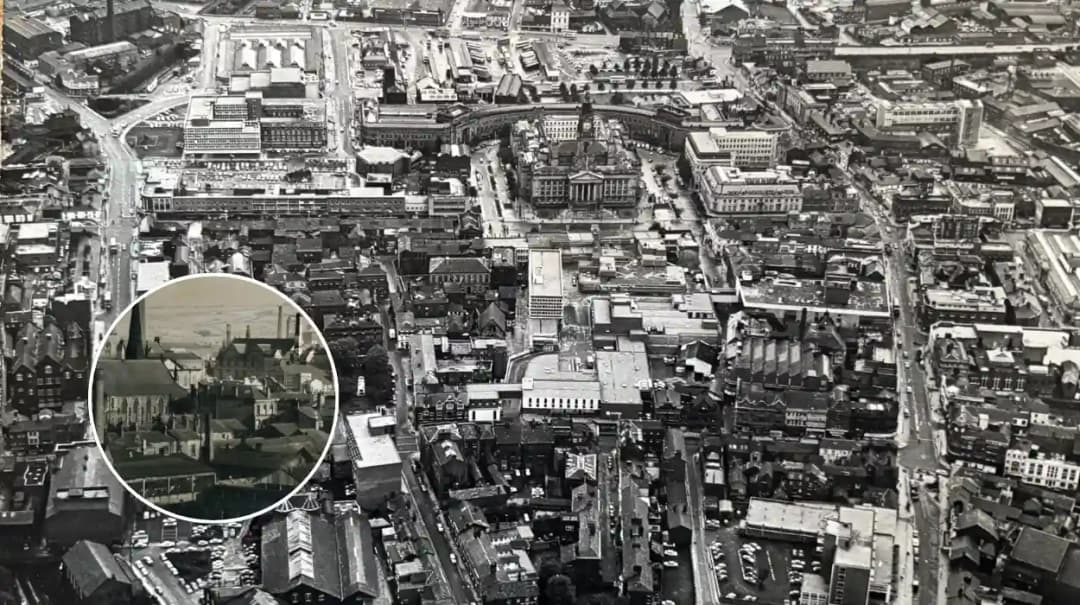Bolton Town Centre 1972 Aerial View Captures Nostalgic History