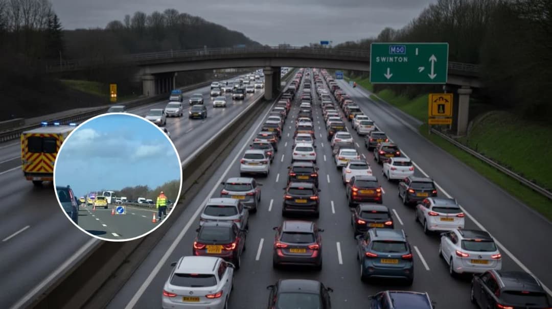 M61 Southbound Crash Blocks Lanes Near Farnworth, M60 Affected